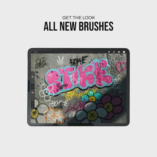 Procreate Graffiti Brushes – Realistic Fat Cap Spray Paint Set